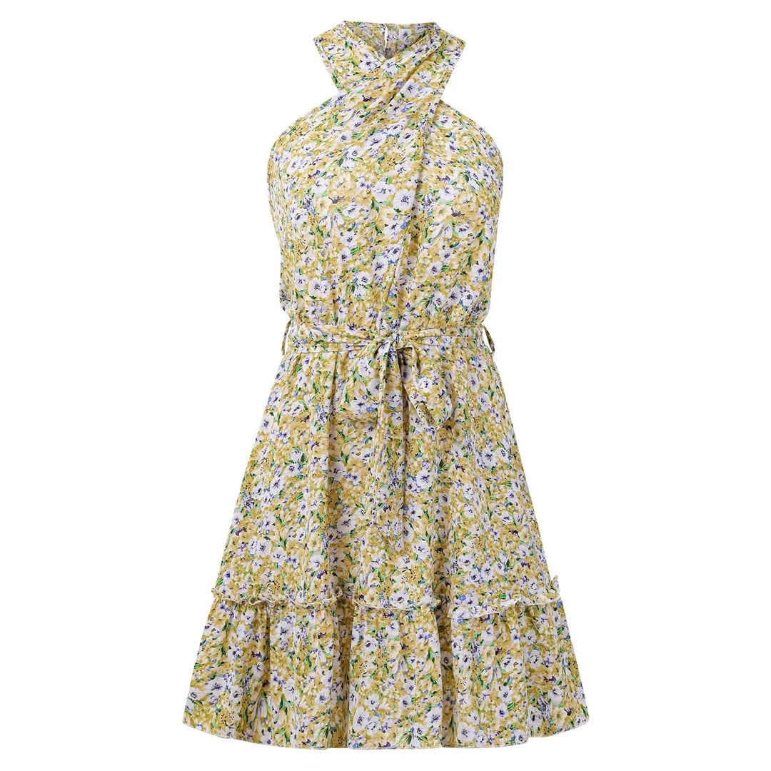 Dahlia Halter Floral Dress